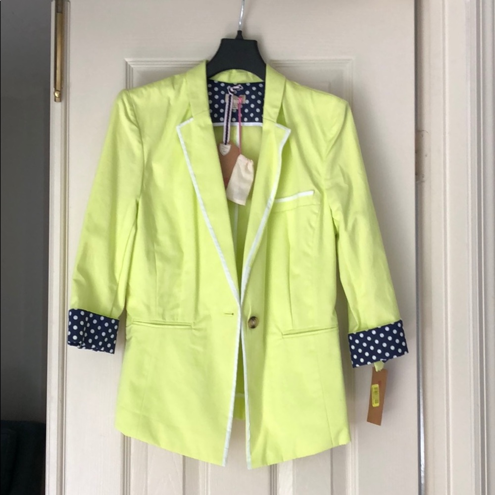 Cremieux lime green blazer